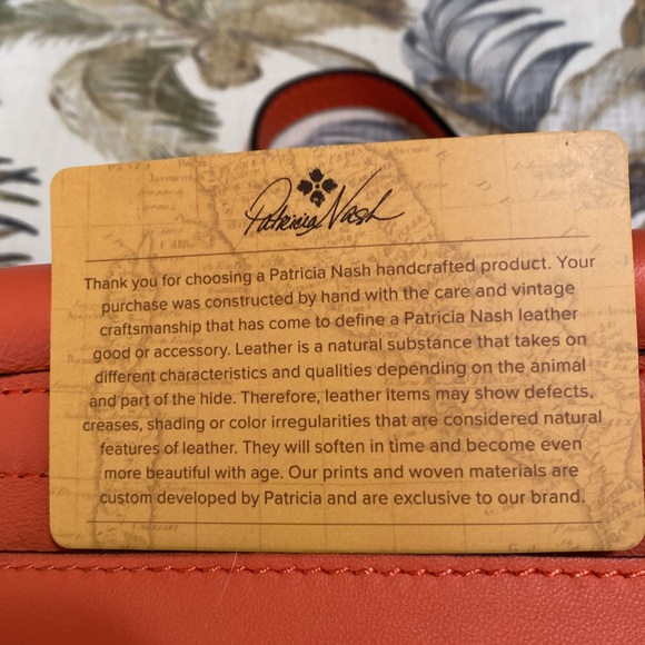 PATRICIA NASH ORANGE PETALLED HANDBAG/ CROSSBODY NEW WITH CERTS & DUSTBAG - Picture 10 of 13